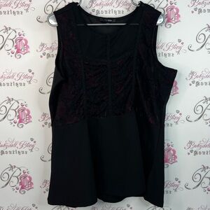 Sloane & Sadie tank top bustier style lace Lacie Elegant Black Lace Top